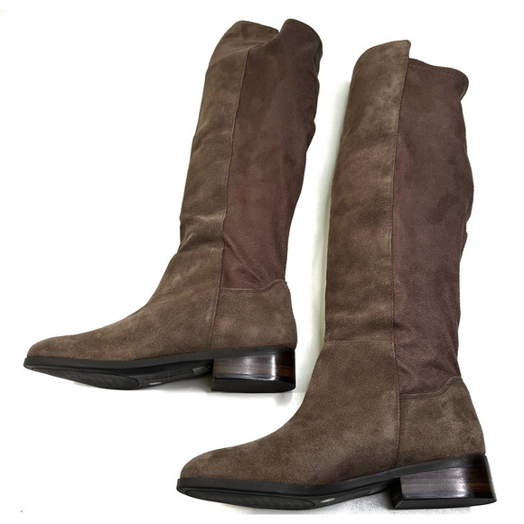 Lucky Brand Calypso Over The Knee Boots Brown/Taupe Suede Womens 7.5M New $139 - Picture 4 of 10
